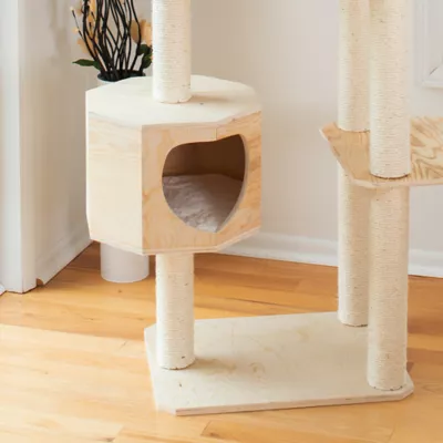 Product Armarkat 89-in Premium Scots Pine Real Wood Condo & Cat Tree, Natural