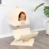 Armarkat 31-in Faux Fleece Real Wood Scratching Post & Condo Cat Tree, Goldenrod image thumbnail 4