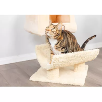 Product Armarkat 31-in Faux Fleece Real Wood Scratching Post & Condo Cat Tree, Goldenrod