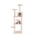 GleePet 74-in Faux Fur Condo & Real Wood Cat Tree, Beige image thumbnail 1