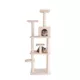 Product GleePet 74-in Faux Fur Condo & Real Wood Cat Tree, Beige