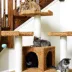 Armarkat 74-in Faux Fur Two Playhouses & Running Ramps Real Wood Cat Tree, Ochre Brown image thumbnail 7