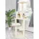 Product Armarkat 69-in Faux Fur Real Wood Multi-Level Cat Tree Stand House, Beige