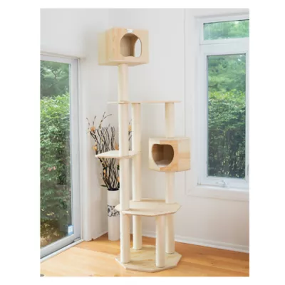 Product Armarkat 85-in Premium Scots Pine Real Wood Condo & Cat Tree, Natural