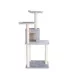 GleePet 57-in Faux Fur 2-Door Condo Real Wood Cat Tree, Silver Gray image thumbnail 2