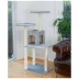 GleePet 57-in Faux Fur 2-Door Condo Real Wood Cat Tree, Silver Gray image thumbnail 4