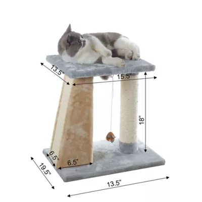 Product Armarkat 20-in Two-Level Platform Real Wood Cat Scratcher, Gray