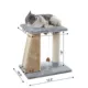 Product Armarkat 20-in Two-Level Platform Real Wood Cat Scratcher, Gray