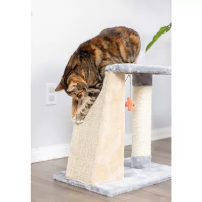 Product Armarkat 20-in Two-Level Platform Real Wood Cat Scratcher, Gray