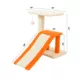 Product Armarkat 20-in Sisal Carpet Ramp & Two-Level Platform Real Wood Cat Tree, Beige & Orange