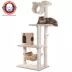 Armarkat 62-in Classic Faux Fur Top Perch Real Wood Cat Tree, Beige image thumbnail 1
