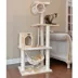 Armarkat 62-in Classic Faux Fur Top Perch Real Wood Cat Tree, Beige image thumbnail 2