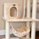 Product Armarkat 62-in Classic Faux Fur Top Perch Real Wood Cat Tree, Beige