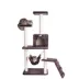 GleePet 57-in Faux Fur Condo & Real Wood Cat Tree, Coffee Brown image thumbnail 1