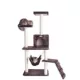 Product GleePet 57-in Faux Fur Condo & Real Wood Cat Tree, Coffee Brown