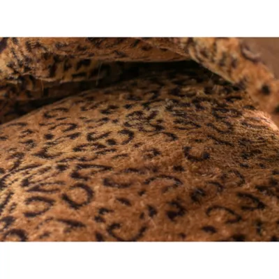 Product Armarkat Brown Animal Print Faux Suede Cave Cat Bed