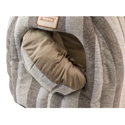 Product Armarkat Gray & Silver Stripe Cave Cat Bed