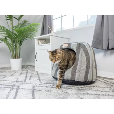 Product Armarkat Gray & Silver Stripe Cave Cat Bed