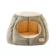 Product Armarkat Laurel Green Hut Enclosed Cat Bed