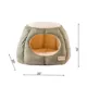 Product Armarkat Laurel Green Hut Enclosed Cat Bed