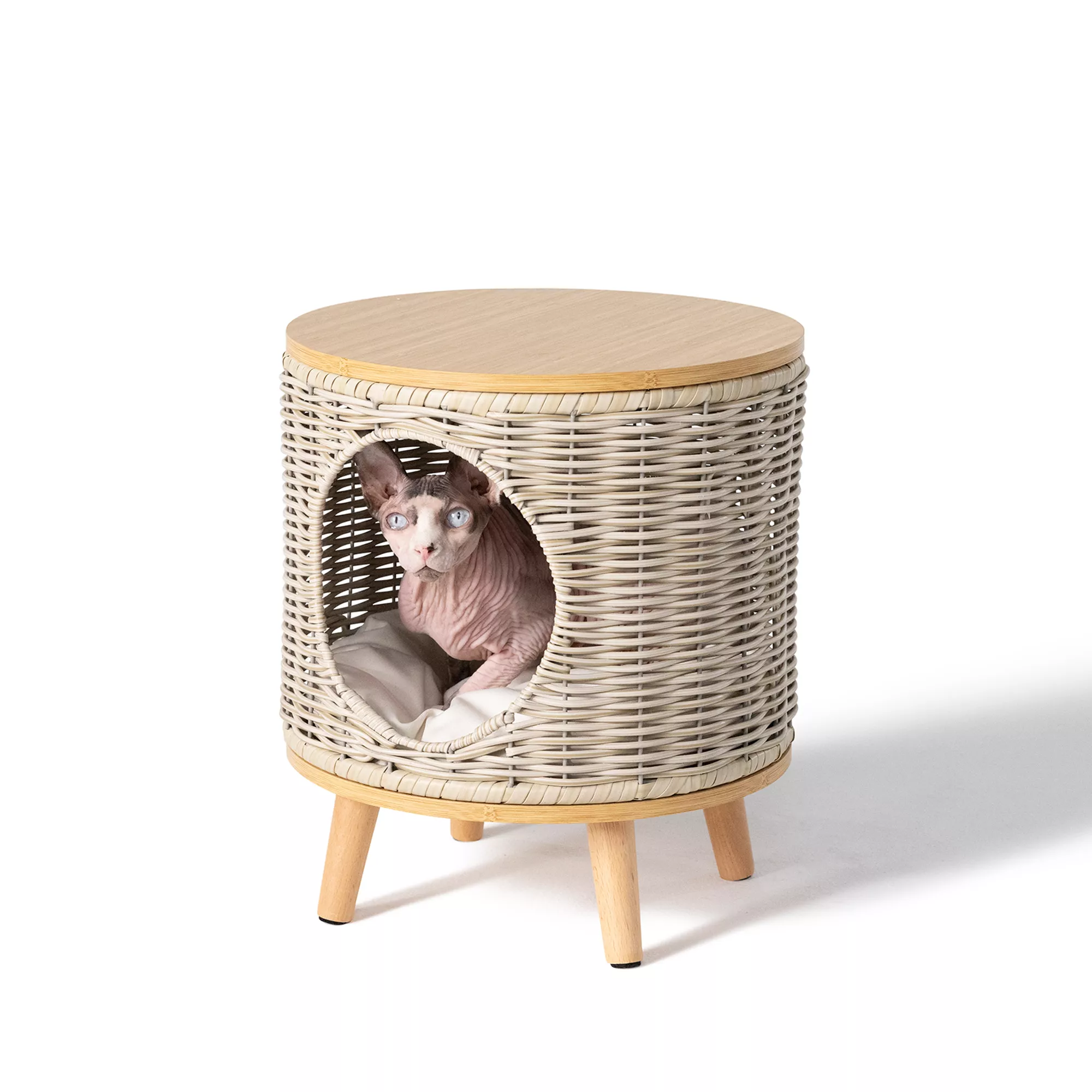 Whisker City® 16-in Wicker Cat Lounger