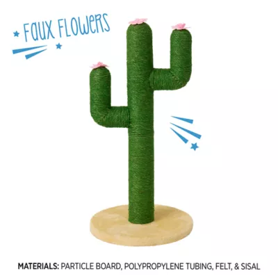 Product Whisker City® 26-in Green Cactus Cat Scratching Post