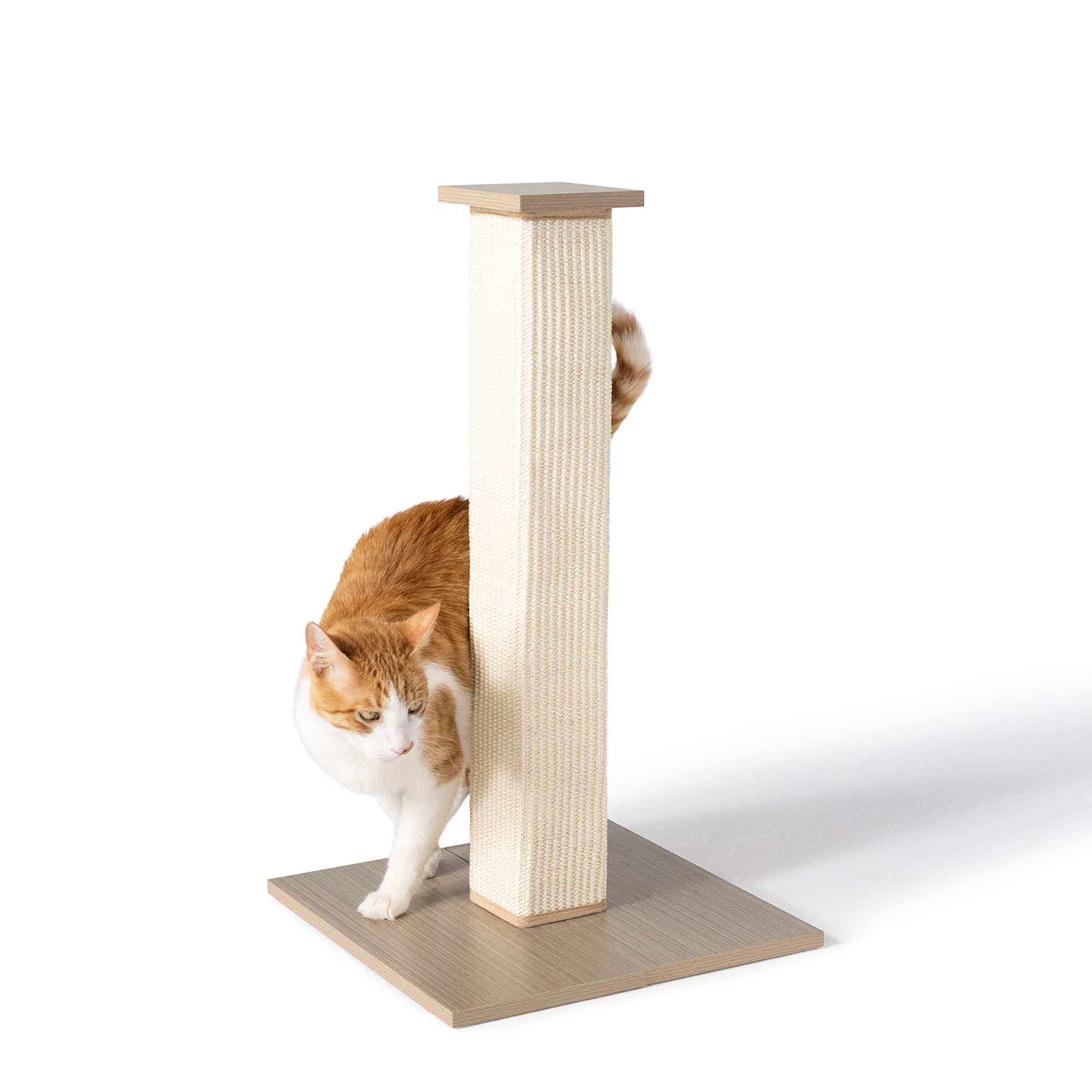 Whisker City White Sisal Scratching Post