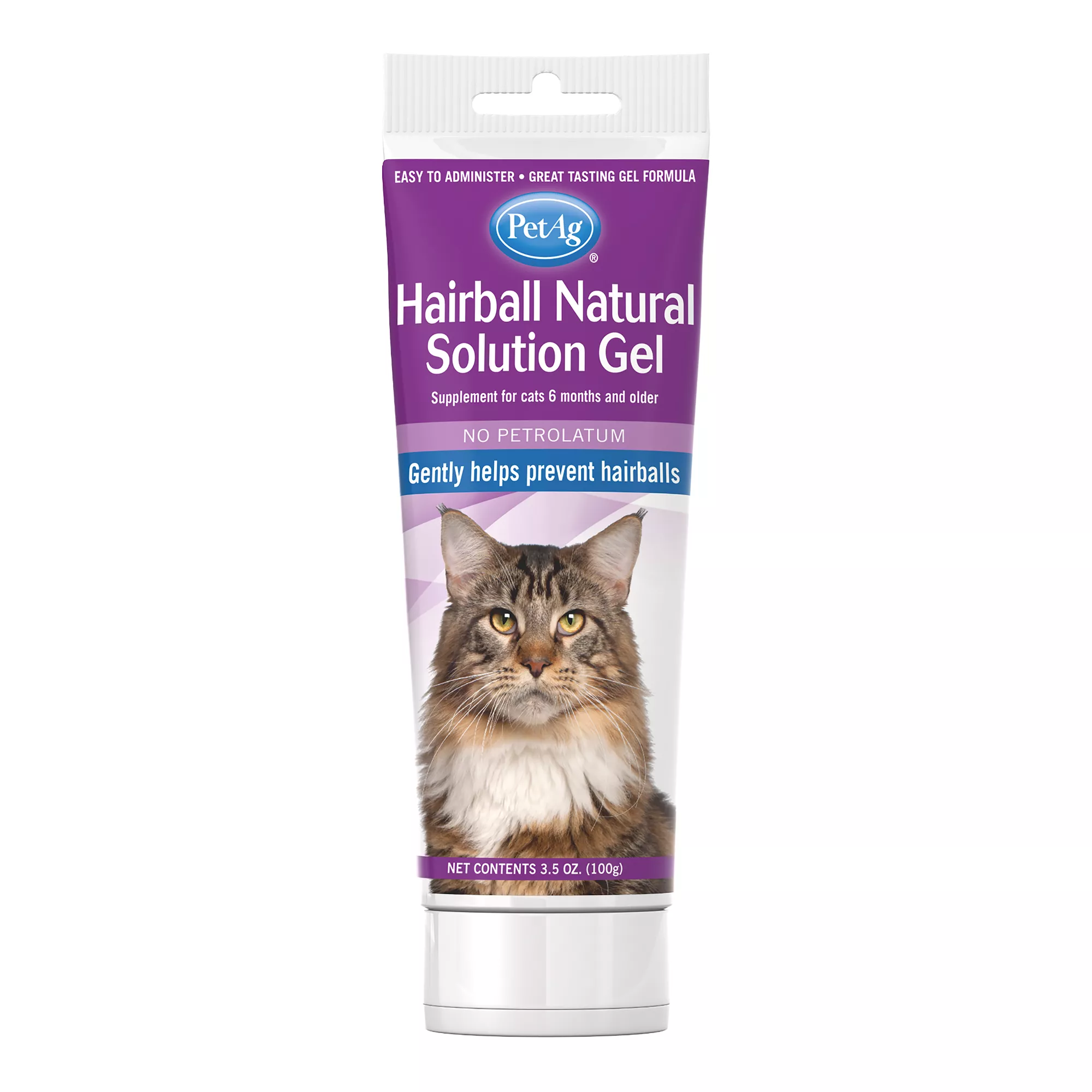 PetAg® Hairball Natural Solution Gel Supplement for Cats, 3.5 oz.