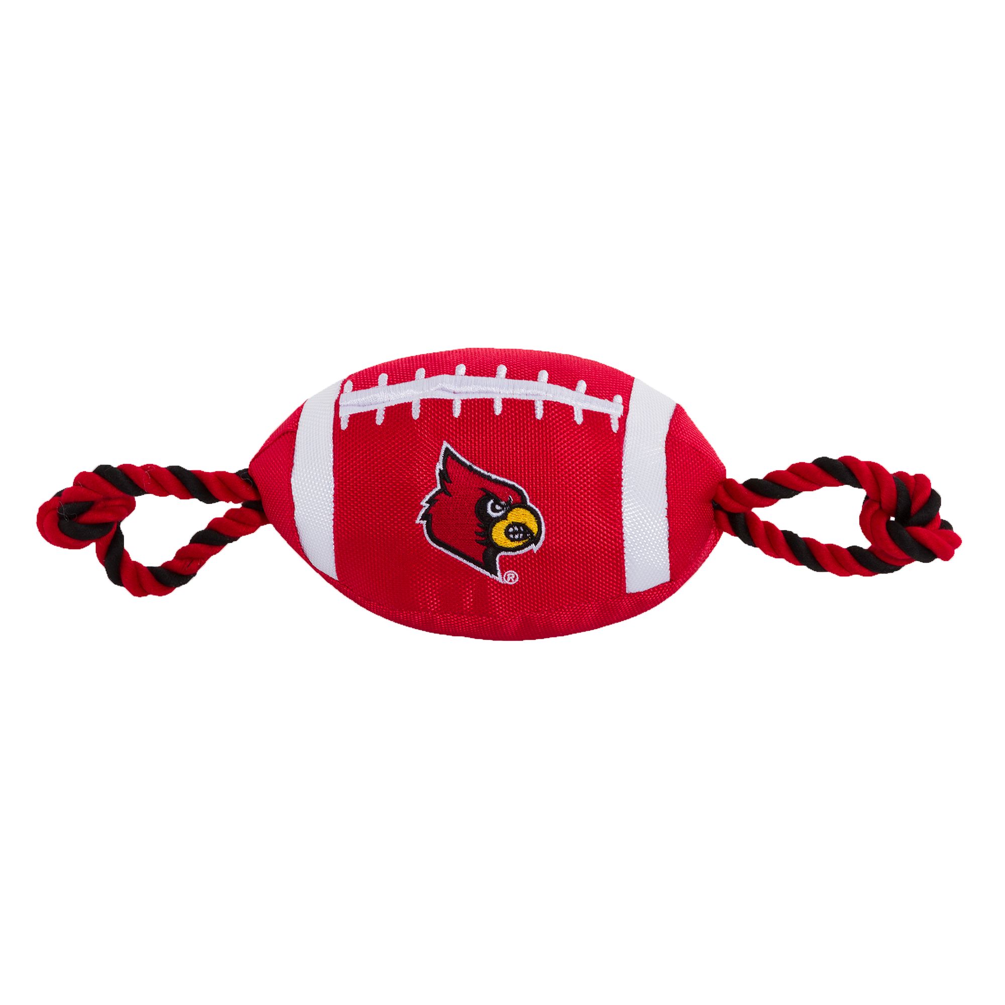 Louisville Cardinals Pet Football Rope Toy - Fun 6-Inch Plush Dog Toy  7445012832868 