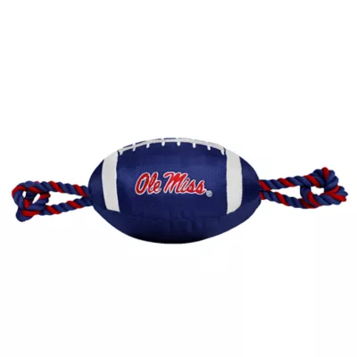 Product Pets First Ole Miss Football Rope Dog Toy