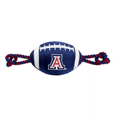 Product Pets First University of Arizona Football Rope Dog Toy