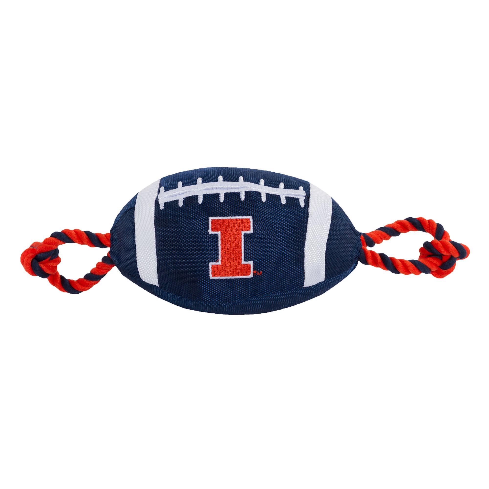 Pets First University of Illinois Football Rope Dog Toy dog Plush