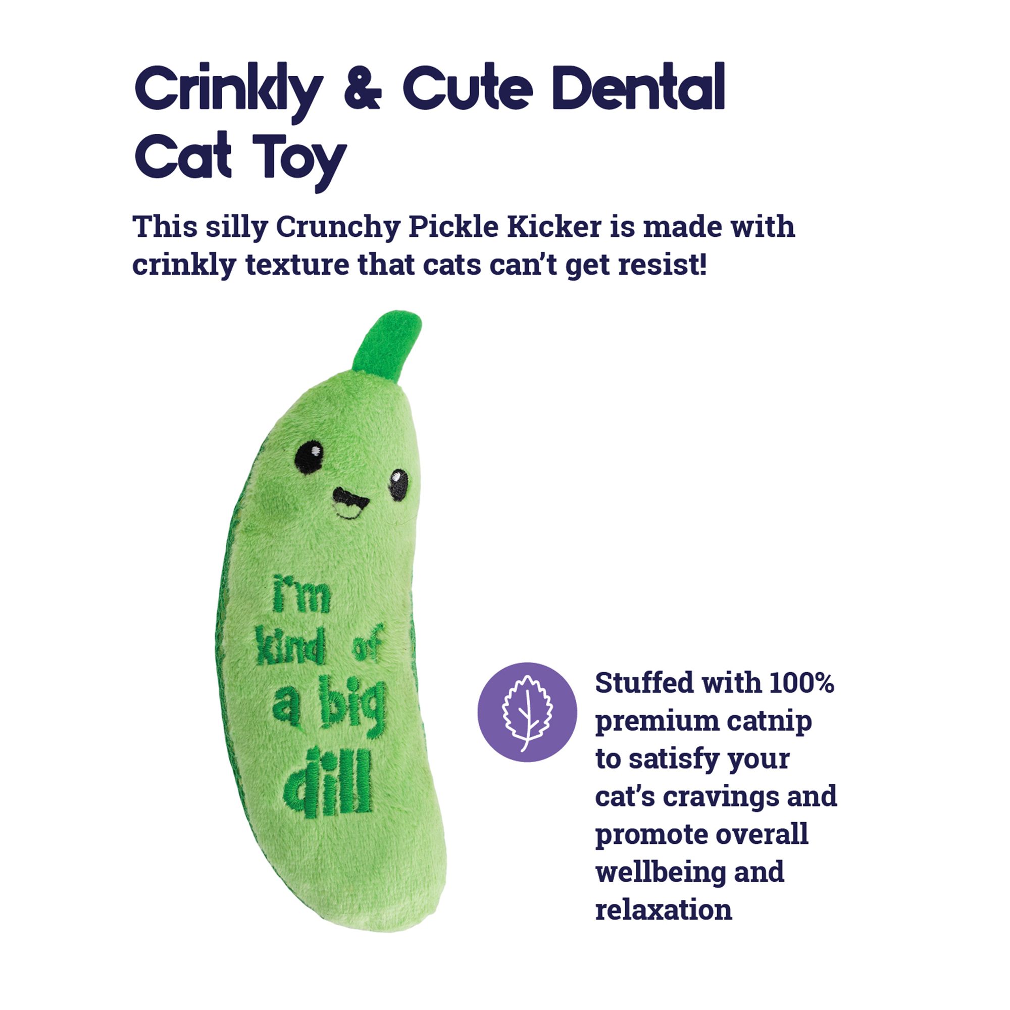 Catstages Catnip Crinkle  Pickle Teether Cat Toy - thumbnail 2