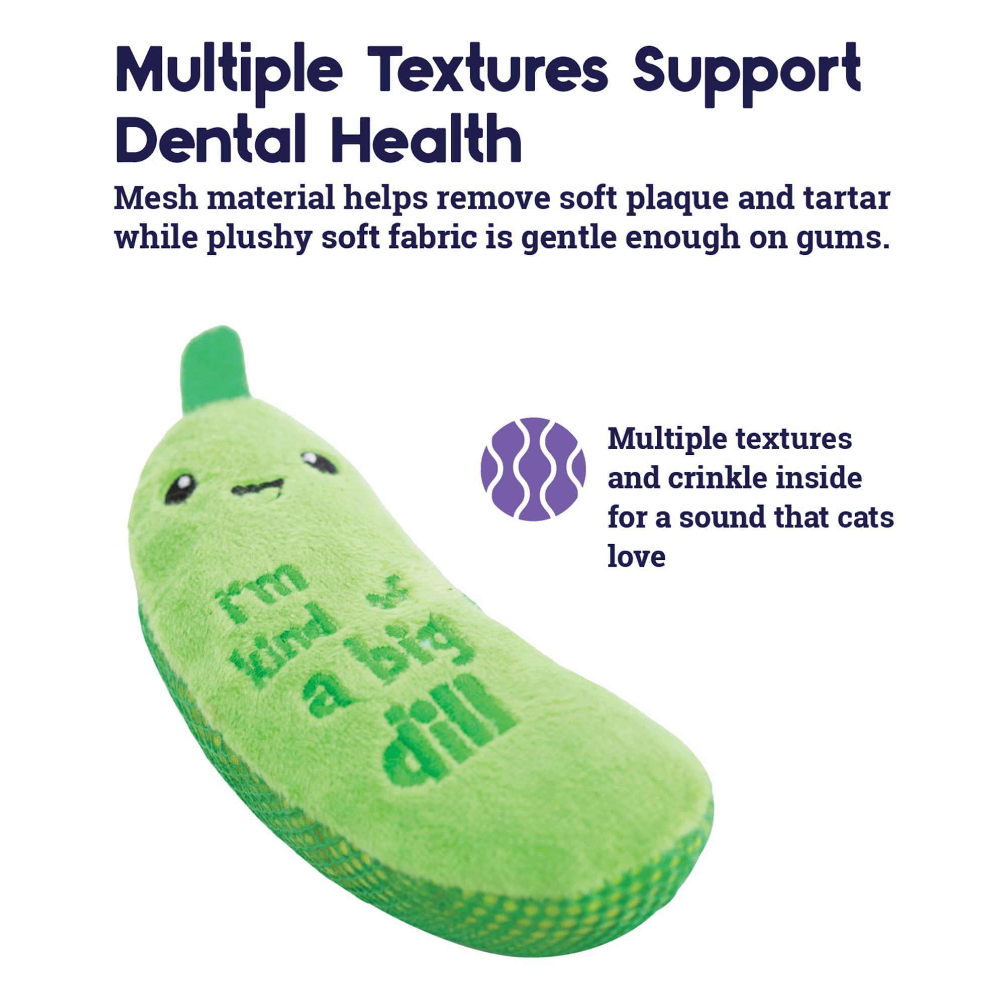 Catstages Catnip Crinkle  Pickle Teether Cat Toy - thumbnail 3