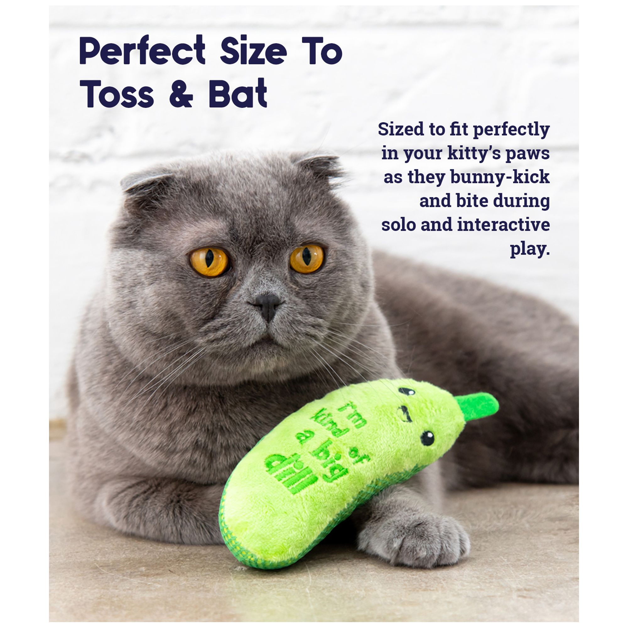 Catstages Catnip Crinkle  Pickle Teether Cat Toy - thumbnail 4