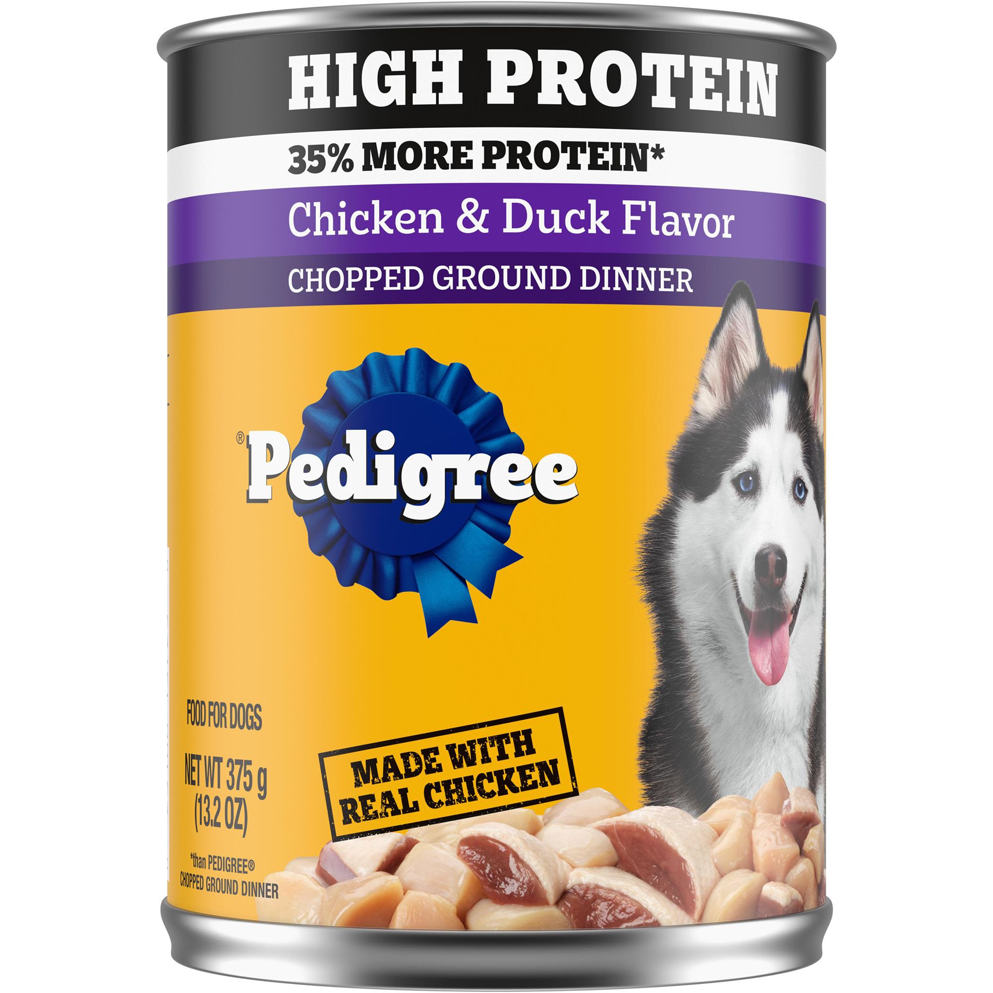 Pedigree High Protein Chopped Wet Dog Food Chicken Duck 13.2 oz