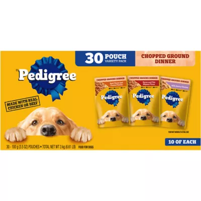 Product Pedigree® Choice Cuts Pouch All Life Stage Wet Dog Food & Meal Topper - 30 Count, Variety Pack