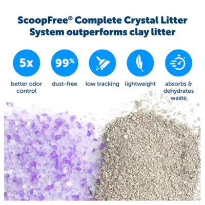 Product PetSafe ScoopFree® Crystal Litter Tray Refills - Lavender Scent - 3-Pack - Leak Protection
