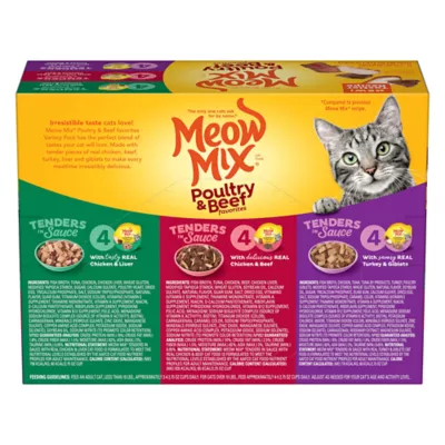 Product Meow Mix Tender Favorites Wet Cat Food All Ages - Variety Pack, 12 CT, 33 OZ