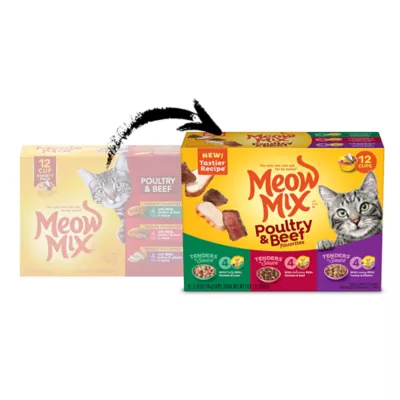 Meow Mix Tender Favorites Wet Cat Food All Ages Variety Pack 12 CT 33 OZ