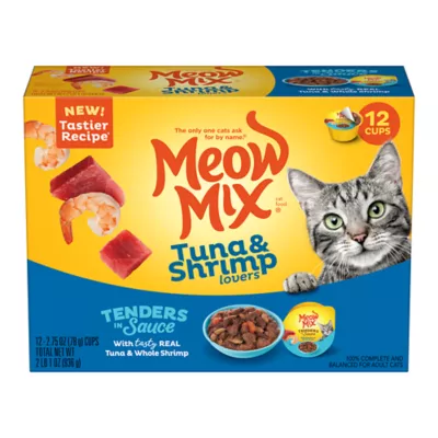 Product Meow Mix Tender Favorites Wet Cat Food All Ages - Tuna, Shrimp, Variety Pack, 12 CT, 33 OZ