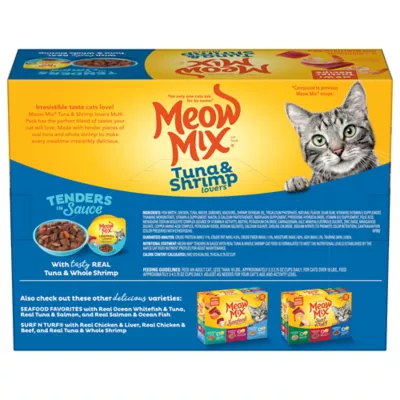 Product Meow Mix Tender Favorites Wet Cat Food All Ages - Tuna, Shrimp, Variety Pack, 12 CT, 33 OZ