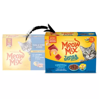 Product Meow Mix Tender Favorites Wet Cat Food All Ages - Tuna, Shrimp, Variety Pack, 12 CT, 33 OZ