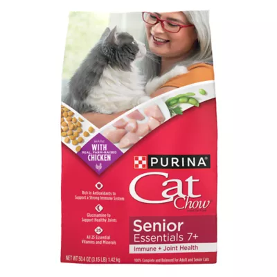 Cat Chow Cat Food Immune Joint Health Senior Essentials 7 50.4 oz