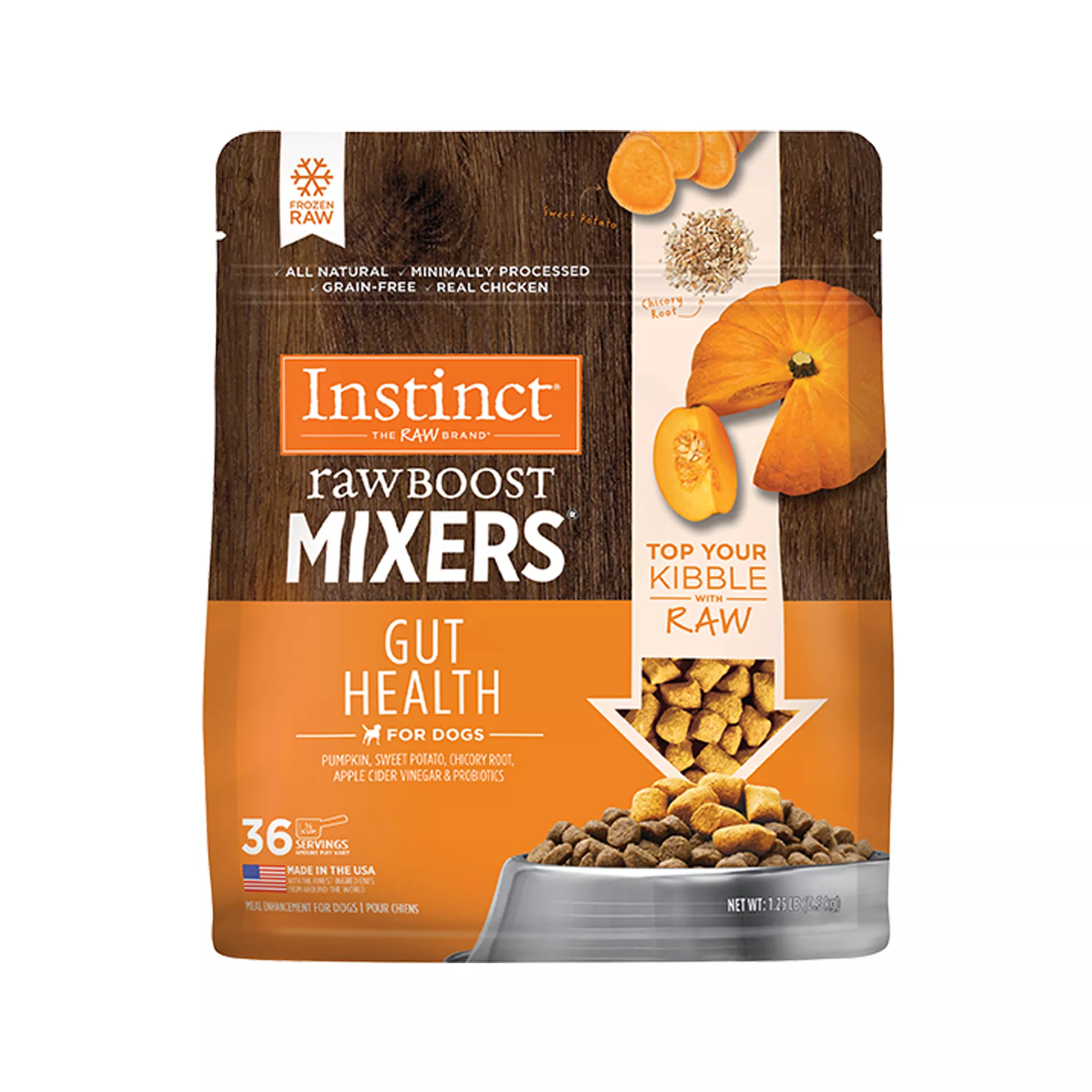 Instinct® Raw Boost Mixers Gut Health All Life Stages Frozen Dog Food Topper - Grain Free, Pumpkin