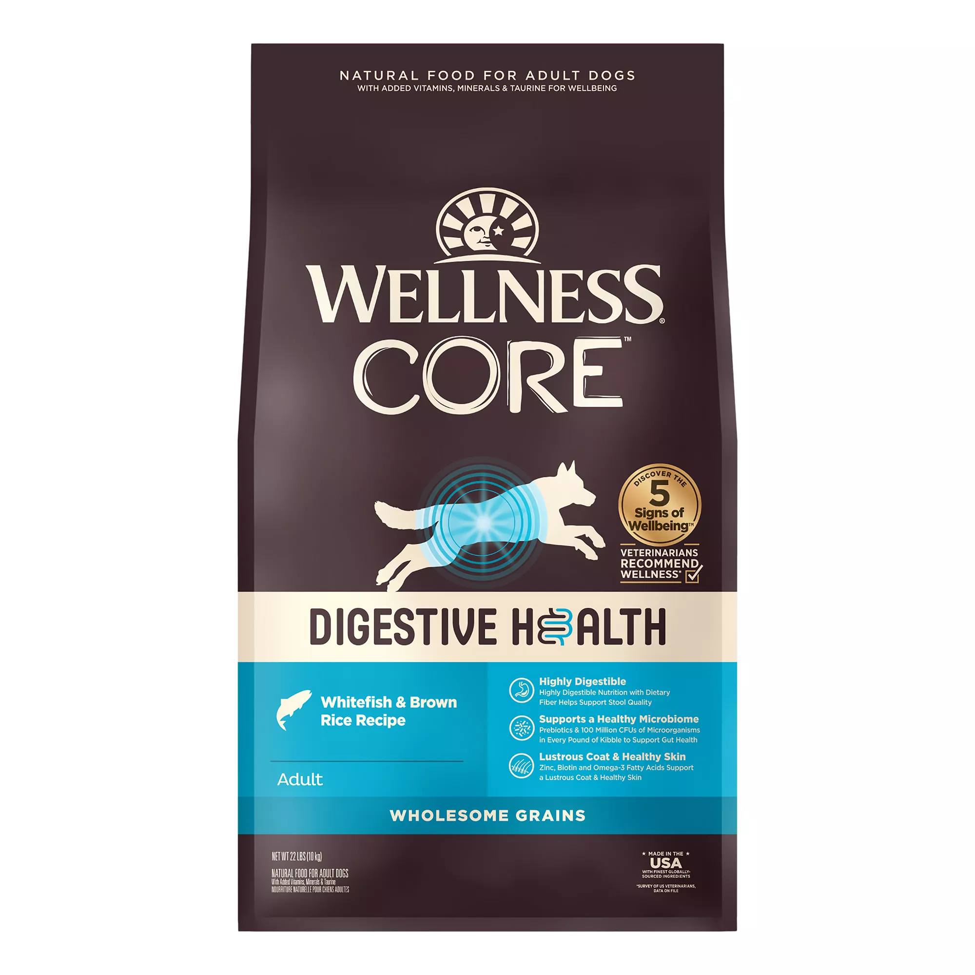 Wellness(r) CORE(r) Digestive Health Adult Dry Dog Food - With-Grain, Whitefish & Brown Rice