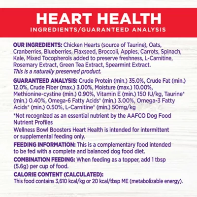 Product Wellness® CORE® Bowl Boosters All Life Stage Dog Food Topper - Heart Health, Chicken