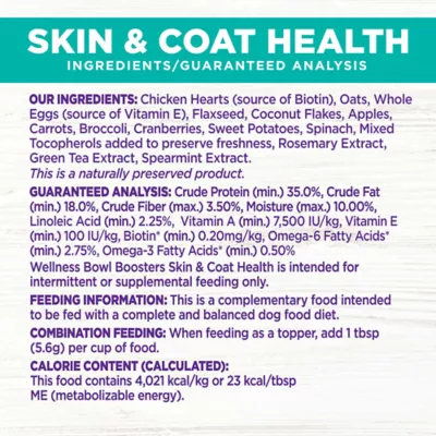 Product Wellness® CORE® Bowl Boosters All Life Stage Dog Food Topper - Skin & Coat Health, Chicken