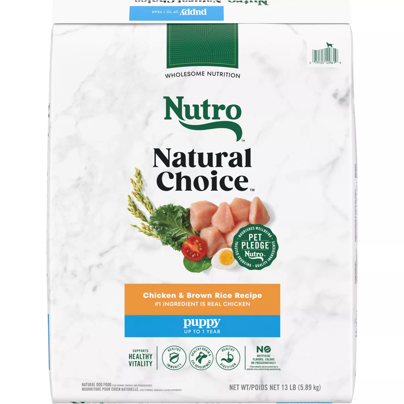 Nutro Natural Choice Puppy Dry Dog Food Non GMO Chicken Brown Rice