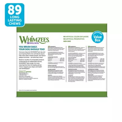 Product WHIMZEES Variety Value Pack Small Dental Dog Treat - Natural, 89 Count